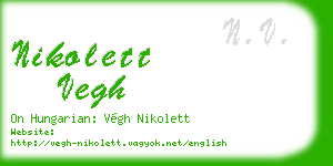nikolett vegh business card